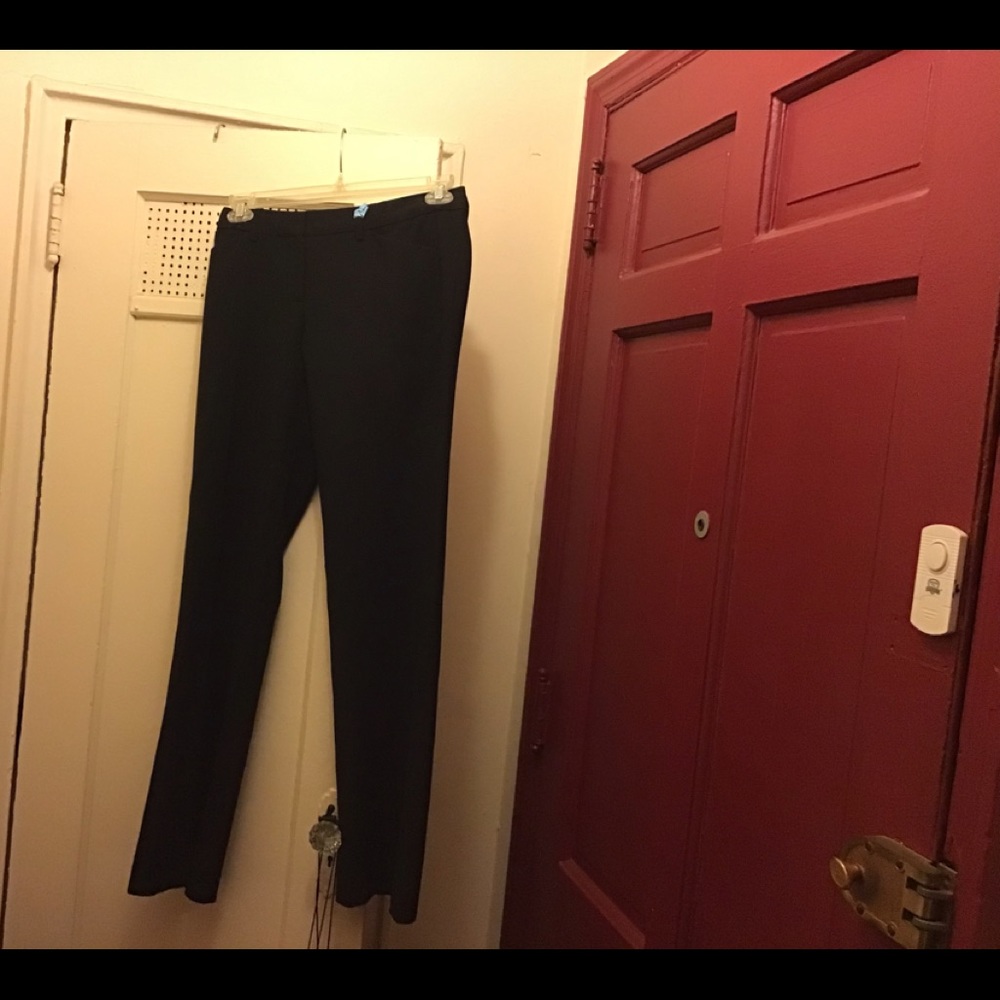 Black pants, polyester 63%, Rayon 33%, Spandex 4%